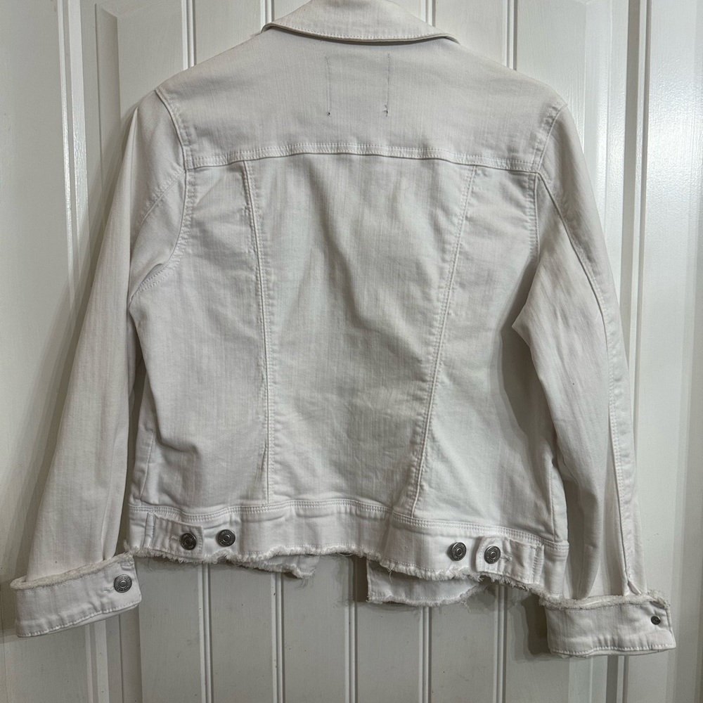 Nine West White Jean Jacket Classic Design - Picture 2 of 3